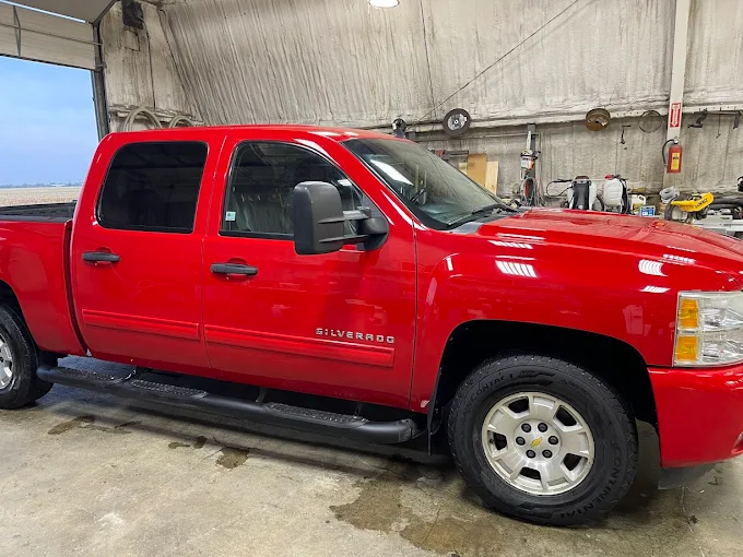 Restored Gloss on Red Chevy